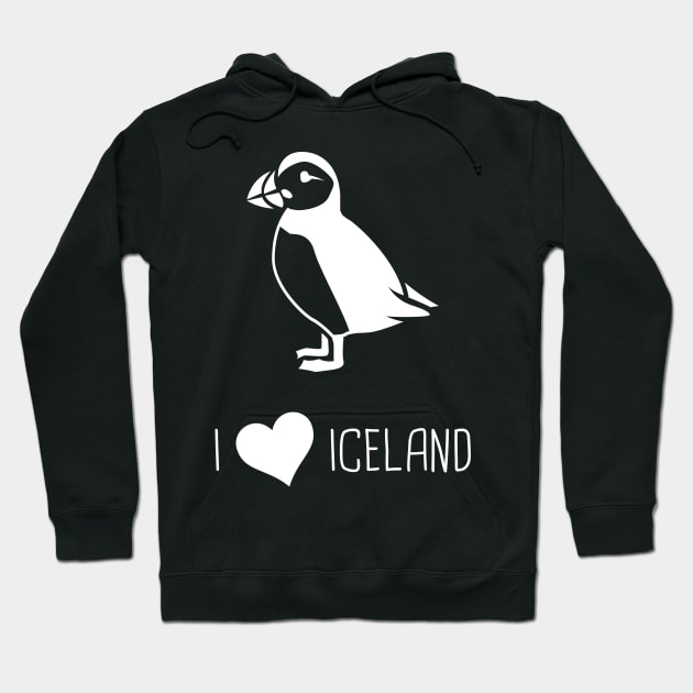 I Love Iceland | Puffin Design Hoodie by MeatMan